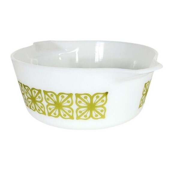 Vintage 60s Pyrex Verde Square Covered Divided Dish & Casserole Dish Set - Picture 6 of 16